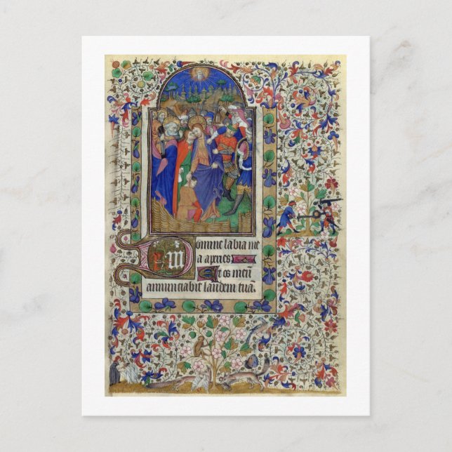 1156 f.133 Der Kuss Judas, von den Stunden bis Postkarte (Vorderseite)