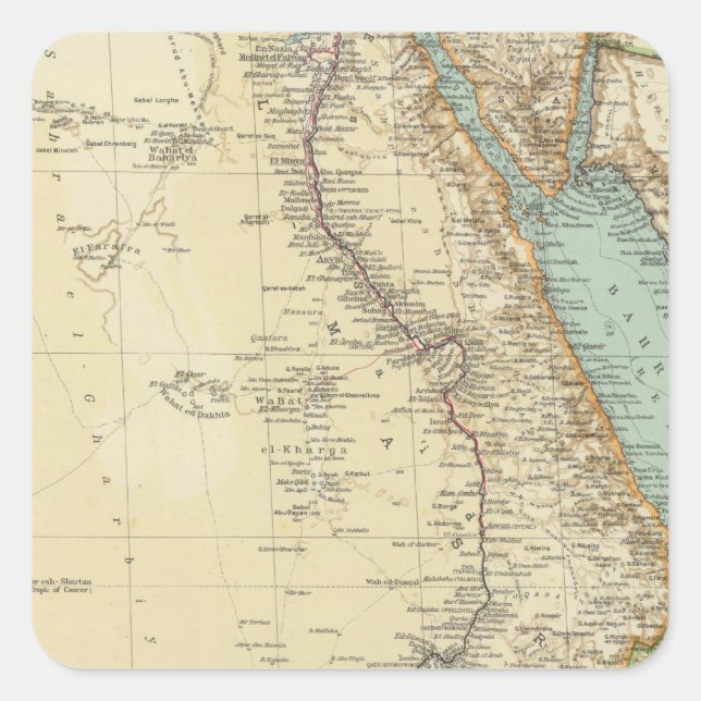 115 Ägypten Quadratischer Aufkleber (Vorderseite)