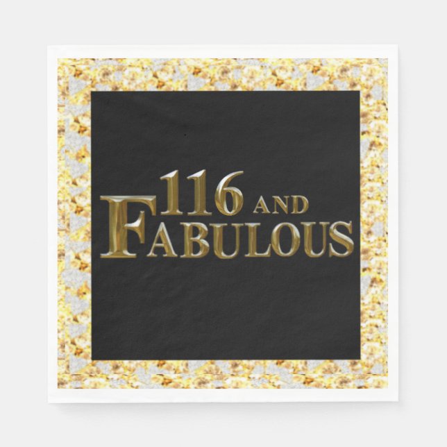 116 Geburtstag Serviette (Vorderseite)