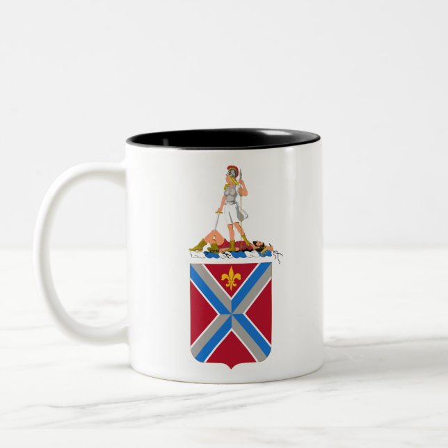 116. Infanterie-Regime Zweifarbige Tasse (Links)