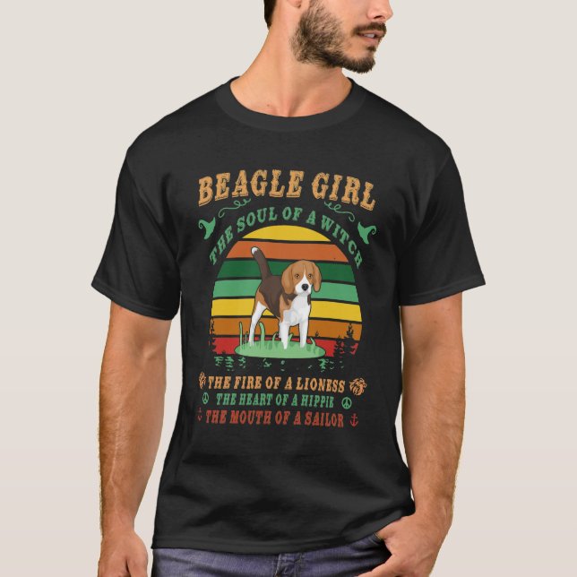 117 Beagle Girl - das Soul - Das Feuer - Das Herz  T-Shirt (Vorderseite)