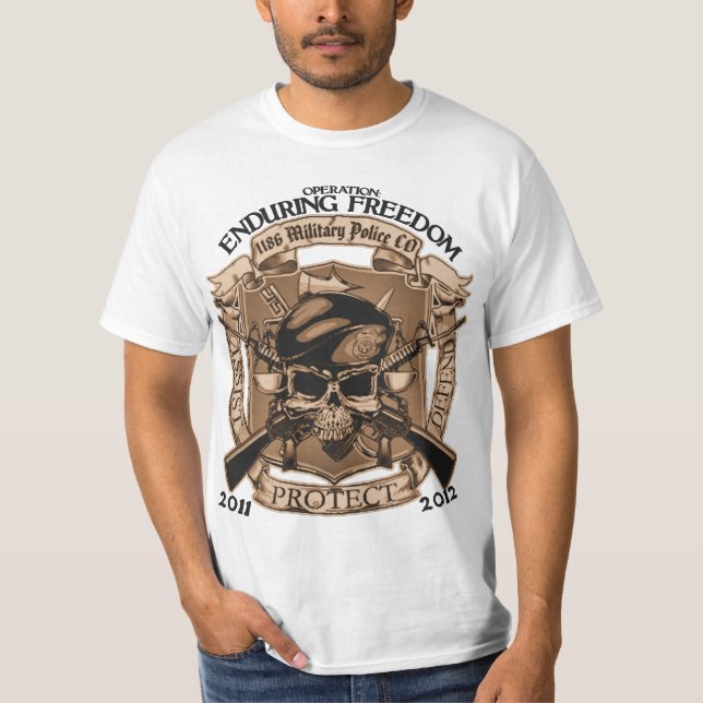 1186 Militärpolizei - Aushalten von Freiheit T-Shirt (Vorderseite)