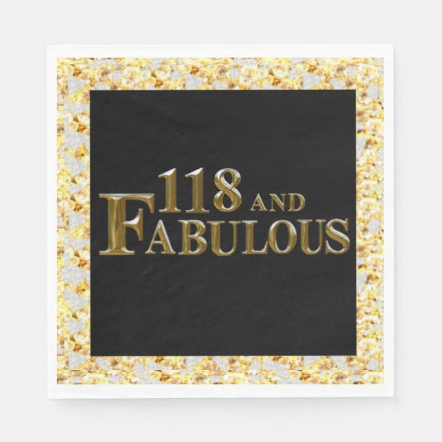 118 Geburtstag Serviette (Vorderseite)