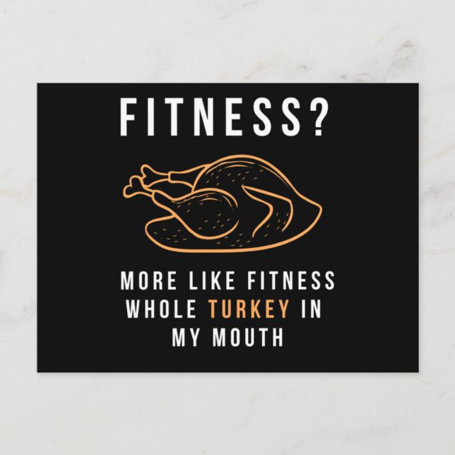 119.Funny Erntedank T Shirt Fitness Türkei in m Einladungspostkarte (Vorderseite)