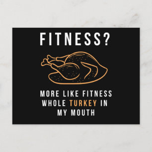 119.Lustiges Thanksgiving-T-Shirt Fitness Truthahn Einladungspostkarte