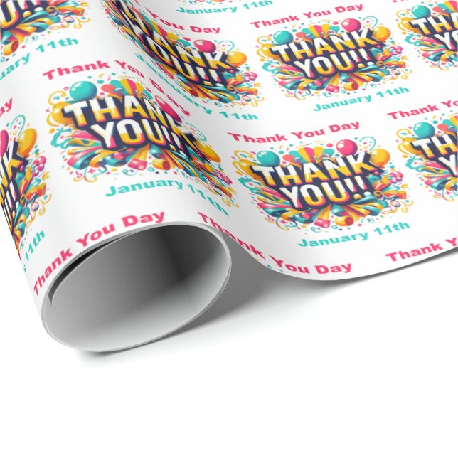 11.01. - Danke, Tag Geschenkpapier (Rolleneckpunkt)