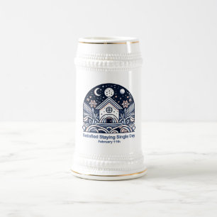 11.02. Zufriedener Bleibe Single Tag Bierglas