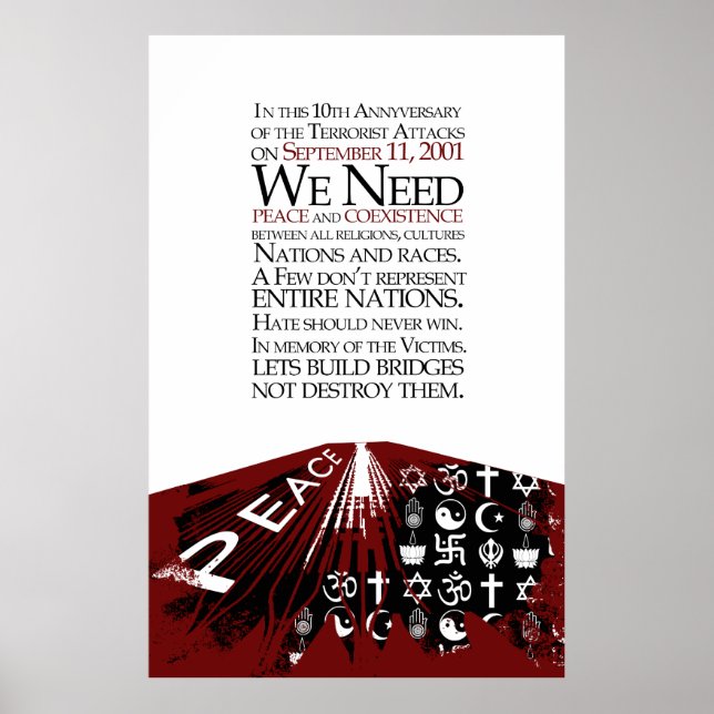 11.09. Jahrestag Poster (Vorne)