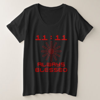 11:11 Immer gesegnet Große Größe T-Shirt