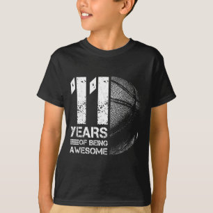 11 11 Jahre alter Basketball Basketballspieler Jah T-Shirt