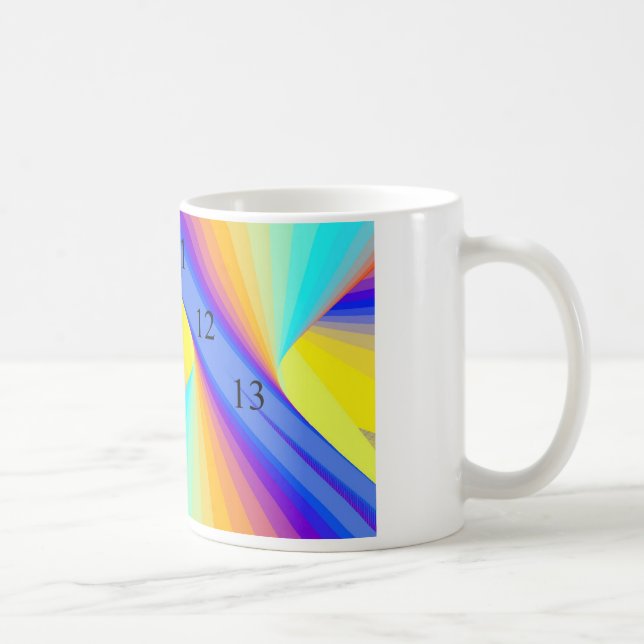 11/12/13 Regenbogen 11-Unze-klassische weiße Tasse (Rechts)