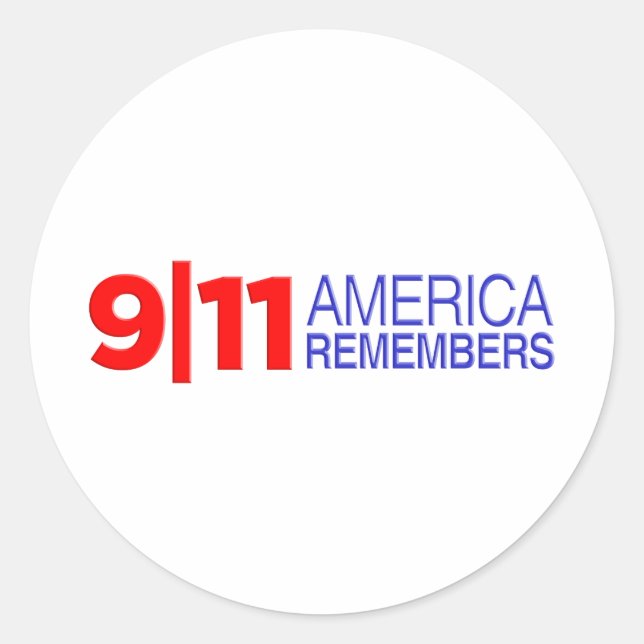 11.9. Amerika erinnert sich Runder Aufkleber (Vorderseite)
