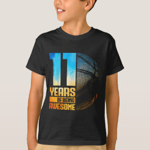 11 alte Basketball-Spielerin 11 Jahre Basketball T-Shirt