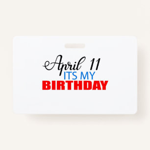 11. April sein Geburtstag Ausweis