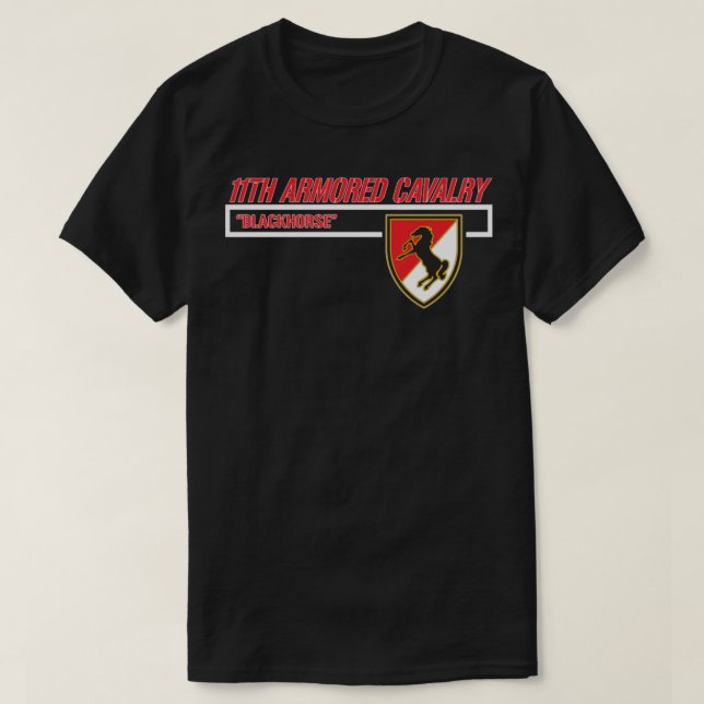 11. Armored Cavalry Regiment (11. ACR) Blackhors T-Shirt (Design vorne)