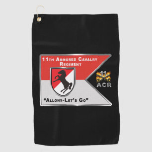 11. Armored Cavalry Regiment "Black Horse" Golfhandtuch