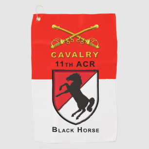 11. Armored Cavalry Regiment "Black Horse" Golfhandtuch