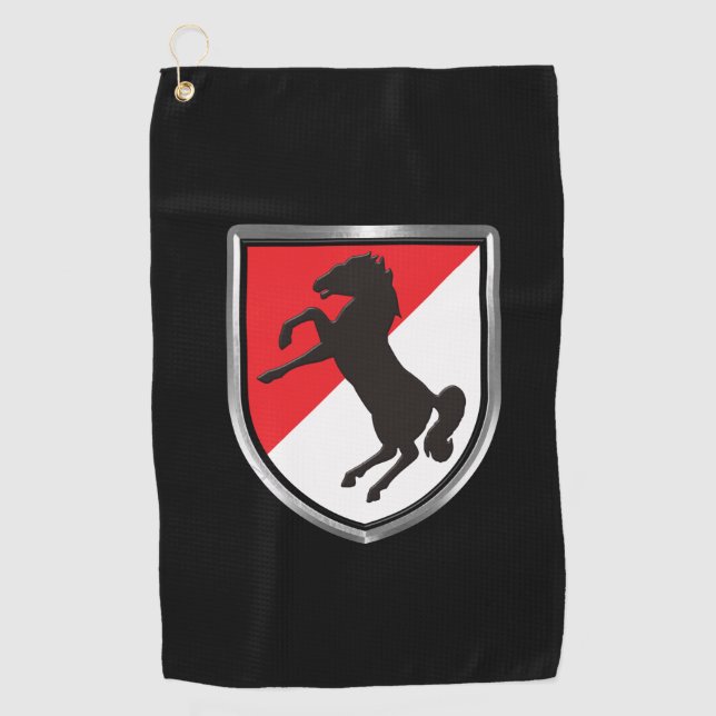 11. Armored Cavalry Regiment "Black Horse"  Golfhandtuch (Vorderseite)