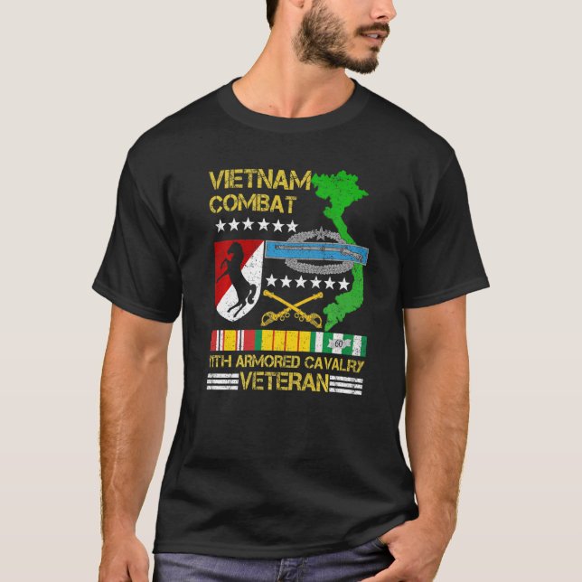 11. Armored Kavallerie Regiment Vietnam Combat Vet T-Shirt (Vorderseite)