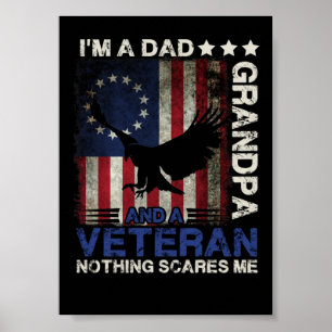 11 Bedrängte Betsy Ross Ich bin ein Dad Großvater Poster