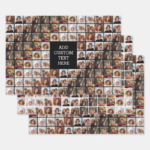 11 Bild-Collage-Muster - Benutzerdefiniertes Monog Geschenkpapier Set