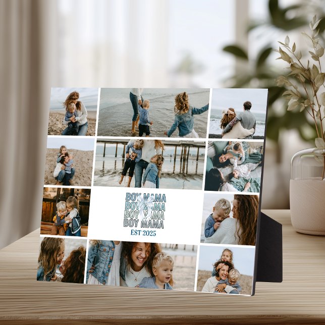 11 Boy Mama Custom Photo Collage Fotoplatte (Von Creator hochgeladen)