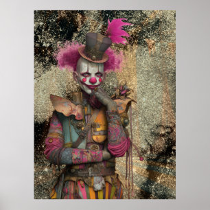 11 FD2 Zirkus Clown Kunst Vintage Retro Karneval K Poster