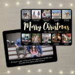 11 Foto Black Merry Christmas Moderne Collage Folien Feiertagskarte<br><div class="desc">Senden Sie stilvolle fröhliche Grüße und teilen Sie 11 Ihrer Lieblingsfotos mit einer individuellen Foto-Collage Schwarz, Weiß und Gold-Folie Urlaubskarte. Der gesamte Text auf dieser Vorlage ist einfach zu personalisieren und enthält alle möglichen Formulierungen, wie z. B. Frohe Weihnachten, glückliche Feiertage, Frohe Festtage, Neujahrsjubiläen usw. (IMAGE PLACEMENT TIP: Eine einfache...</div>