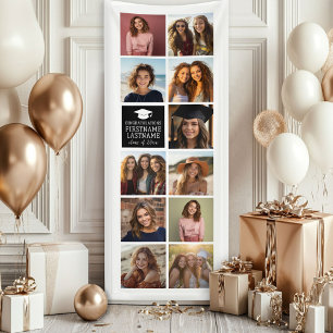11 Foto-Collage Abschluss Moderne Minimal Weiß Banner