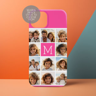 11 Foto-Collage - Minimales Raster mit Text Case-Mate iPhone Hülle