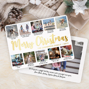 11 Foto Frohe Weihnachten Einfache moderne Kalligr Folien Feiertagskarte