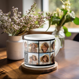 11-Foto-Raster-Collage mit Monogramm Espressotasse