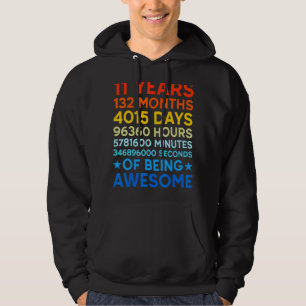 11. Geburtstag 11 Jahre 132 Monate Awesom Hoodie