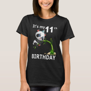 11. Geburtstag 11 Jahre altes Party Tier Panda 5 T-Shirt