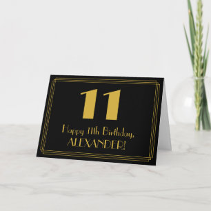 11. Geburtstag: Art Deco inspiriertes Aussehen "11 Karte