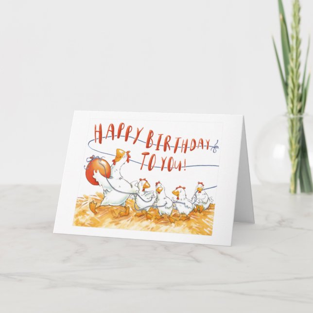 *11. GEBURTSTAG* AUS EINER HAPPY CHICKENS Card Karte (Vorderseite)