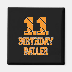 11. Geburtstag Baller Boy 11 Jahre alter Basketbal Magnet