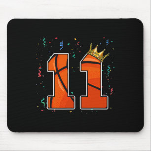 11. Geburtstag Basketball Big Number 11 Year Old B Mousepad