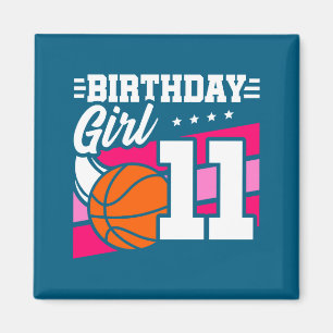 11. Geburtstag Basketball Geburtstag 11 Jahre alte Magnet