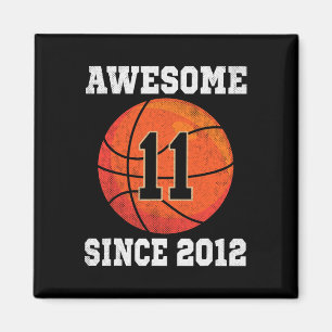 11. Geburtstag Basketball Lover 11 Jahre alter Vin Magnet