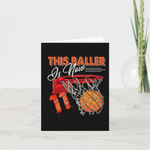11. Geburtstag Basketball Spaß 11 Jahre Alte Kinde Karte