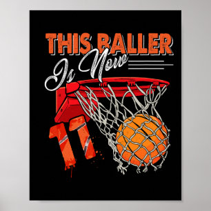 11. Geburtstag Basketball Spaß 11 Jahre Alte Kinde Poster