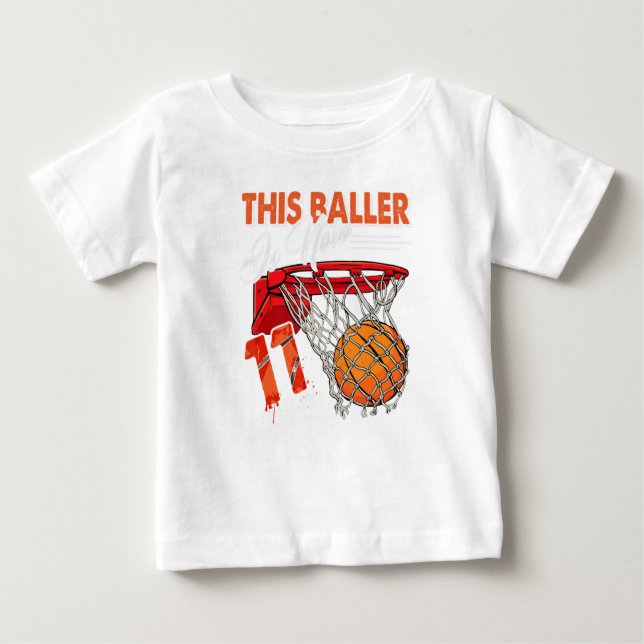 11. Geburtstag Basketball TShirt Funny 11 Jahre al (Vorderseite)