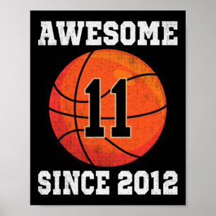 11. Geburtstag Basketballliebhaber 11 Jahre Alt Vi Poster