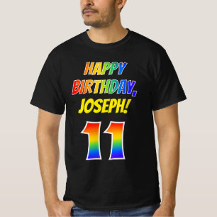 11. Geburtstag — Bold, Fun, Rainbow 11, Individuel T-Shirt