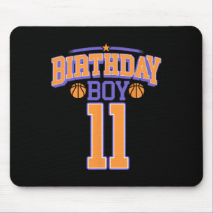 11. Geburtstag Boy Basketball Lover 11 Jahre Altes Mousepad