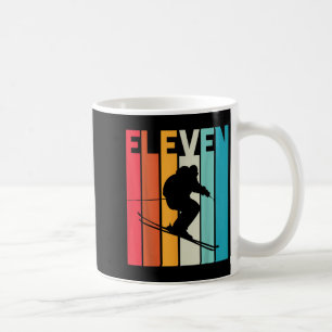 11. Geburtstag Boy Retro Ski Lover Skier 11 Jahre Kaffeetasse
