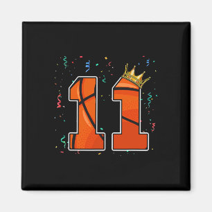 11. Geburtstag Bysketbyll Big Number 11 Year Old B Magnet