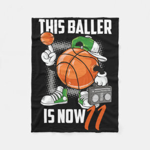 11. Geburtstag Bysketbyll Player Spaß 11 Jahre alt Fleecedecke