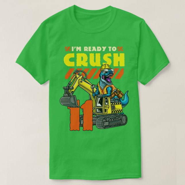 11. Geburtstag Dinosaurier Ausgrabungsgrab T-Shirt (Design vorne)